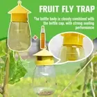 Reusable Fruit Fly Trap Killer Yellow Cage Drosophila Fly Trap Catcher X2B5