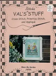 Val's Stitchin Stuff -Cross Stitch- primitive Stitch & Applique Chart CS033