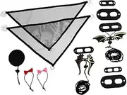 DRESSOOS Adjustable Set for Lizards Reptiles Leash Comfortable Gecko Leash Lizard Decorative Hat Reptile Light Accessory for Valentine's Day