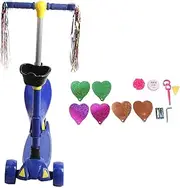 Adjustable Kids Scooter Comfortable Saddle Light Sound Music 5CM Wide Tire Enhance Cycle Stability for 2‑9 Years Old
