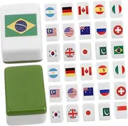 Abaodam 48pcs Mahjong Set Party Turntable Game Sea Side Escape Tile Game Games Push Tiles Game Party Tile Games for Adults Fun Tile Sticker Picnic Games