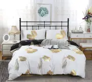 Reversible Design Queen Size Bed Quilt/Doona/Duvet Cover Set 462B
