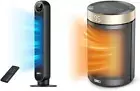 Tower Fan for Bedroom, 24Ft/S Velocity Quiet Floor Fan & Space Heater, Portable