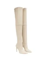 stuart weitzman ultrastuart 100 stretch boot 4.5 Nappa Dune Beige