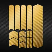 CARBON GOLD Bike Frame Protective Decal Sticker Mountain Bicycle MTB Protector