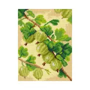 Printed Canvas Tapestry Gobelin Embroidery Orchidea "Redcurrant" 3482