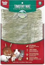 Oxbow Animal Health Timothy Club Mat, Medium, Guinea Pig Hideout, Guinea Pig Toys, Bunny Toys, 100% Timothy Hay, Bunny Enrichment for Rabbit Cage, Oxbow Rat Cage Accessories