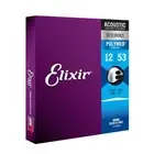Elixir 012 053 Light Acoustic Guitar Strings 80 20 Bronze POLYWEB Coated