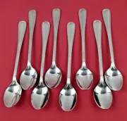 NEW Set 8 Heavy Stainless 18/10 ICED TEA SPOONS Marseilles ABC 7.5" High Quality