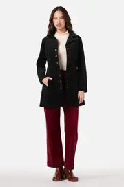 Hazel Cord A-Line Long Jacket