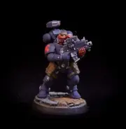 Pro Painted Warhammer 40k Crimson Fists Primaris Lieutenant Incursor