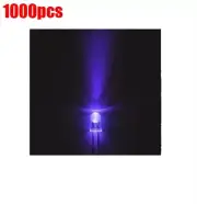 1000Pcs 395-400NM F3 3Mm Round Ultra Violet Led Uv Light Purple Lamp Ic New qr