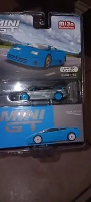 CHASE!!MINI GT BUGATTI EB110 GT BLU BUGATTI 1/64 DIECAST MODEL CAR