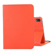 For iPad mini 6 Case,360 Rotating Lychee Flip PU Leather Case, Holder, Orange