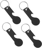 [Gogogmee] 4pcs Cart Token Tokens Key Buckle Portable Trolley Remover Trolley Tokens Key Ring Trolley Token Key Rings Token Keyring Key Ring with Tokens Trolley Remover Pendant Token Keychain