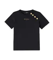 [Balmain Kids] Balmain Kids Logo cotton jersey T-shirt Y 12 black