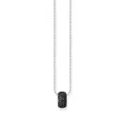 THOMAS SABO Necklace with ring pendant and black zirconia