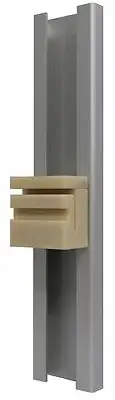 White Nylon Guide Block with 400mm Aluminium "C" Channel Bracket