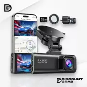 REDTIGER 4K Dash Cam Front and Rear (F7NP)