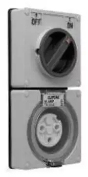 Clipsal 56-SERIES SWITCHED SOCKET 250V 20A SPNE 3-Round Pin, Less Enclosure,Grey
