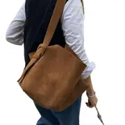 New Women's Suede Shoulder Bag Large Capacity Shopping Bag Versatile Crossbody Bag Casual Fashion