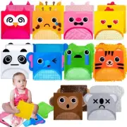Oarifun 10 Set Mini Mats - Assorted Textured Play Mat, Animals Sensory Floor ...