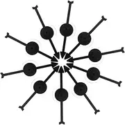 HOOTNEE 10pcs Suction Cup Turntable Pointer Spinning Suction Arrow for Games Spinning Board Game Arrow Turntable Accessories Plastic Pointers Black Plastic