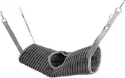 HOMOBABE Small Animals Hammock Cozy Hanging Sleeping Bed Tunnel for Ferrets Hamsters and Small Pets Soft Design for Comfort and Fun Playtime Grey