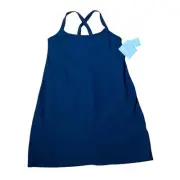 Beyond Yaga Move it Dress Medium Spacedye Tank Navy Blue w/ Shorts New