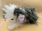 Aurora Flopsie Black & White “HARVIE” English Sheep Dog Plush 12" Stuffed Animal