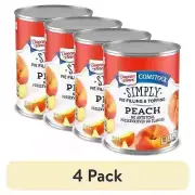 New Duncan Hines Comstock Peach Pie Filling and Topping, 21 oz. (4 pack)