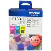 Brother LC 133 Ink Cartridges 3 Colour Value Pack