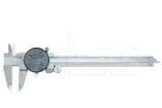 6" DIAL CALIPER SHOCK PROOF .001" STAINLESS 4 WAY BLACK FACE NEW P}