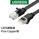 綠聯 CAT6 高速網路線 0.5~10公尺 1000MBPS 扁線 純銅線芯 金屬接頭 RJ45 福祿克認證 黑色