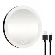 10/20/30X Magnifying Mirror with 3-Color LED Light Suction Cup Dimmable USB Rechargeable Portable Travel Handheld Men Women Makeup Vanity Mirror Bl...