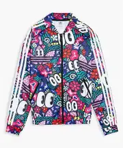 Adidas HATTIE STEWART SUPERSTAR Jacket Track Top Sweat Shirt firebird Womens XS~
