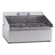 Roband Single Pan/Double Basket Frypod 11lt - Commercial Benchtop Deep Fryers (RB-FR111) - FR111-RB