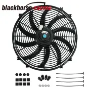16" ELECTRIC RADIATOR/ENGINE COOLING FAN+MOUNTING ZIP TIE KIT BLACK UNIVERSAL (for: Honda)