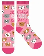 Frankly Funny Novelty Socks One Size Fits Most - Crazy Cat Lady, EJF E10936