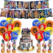 Sing 2 Happy Birthday Decorations Cartoon Theme Banner Balloons Kit Cake Cupcake Toppers Party Supplies