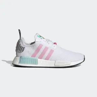 【adidas 愛迪達】運動鞋 女鞋 運動 健身 慢跑 NMD_R1 W 白粉 FZ3777