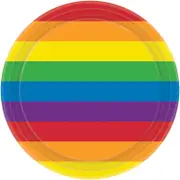 Rainbow Party Dinner Plates 8 Pack