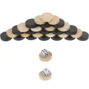 30 Pcs Playing Game Chips Checkers Board Table Backgammon Travel