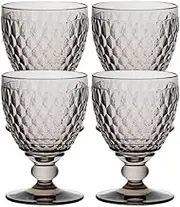 Villeroy & Boch - Boston Red Wine Glass, Clear Crystal Glass in Goblet Shape with Diamond Cut, Dishwasher Safe, 310 ml
