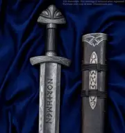 Northman Sword Nordic Handmade Damascus Steel Medieval Gift Bf Viking W/Scabbard