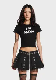 [The Grave Girls] The Devil's Playmate Baby Tee