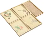 Chinese Style Bamboo Tea Tray Simple Single Personal Use Tea Set Deposit Tray Bamboo Tray Tea Ceremony Accessories Kitchen Accessories 中式竹茶盘简约单人自用茶具收纳托盘竹盘茶道配件/549