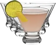Martini Glasses | 4-Piece Cocktail Glasses Set | Margarita Glasses for Bar, Wedding, Party and Dessert | Drinking Glassware (6pcs)