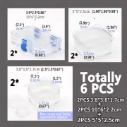 6 Pack Denture Membrane Box Case Inlay Fragile Hinged Display For False Teeth