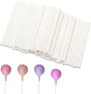 Lollipop Sticks, 200PCS White Paper Lollipop Sticks 6 Inch Lollipop Treat Sticks Sucker Stick for Chocolate,Cake Topper,Rainbow Candy, Cake Pops(3.5mm)